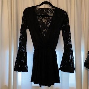 Black lace dress